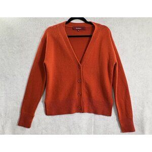 SIES MARJAN Men Cashmere Wool Sweater Button Front Long Sleeve Sz XS Orange 46-9